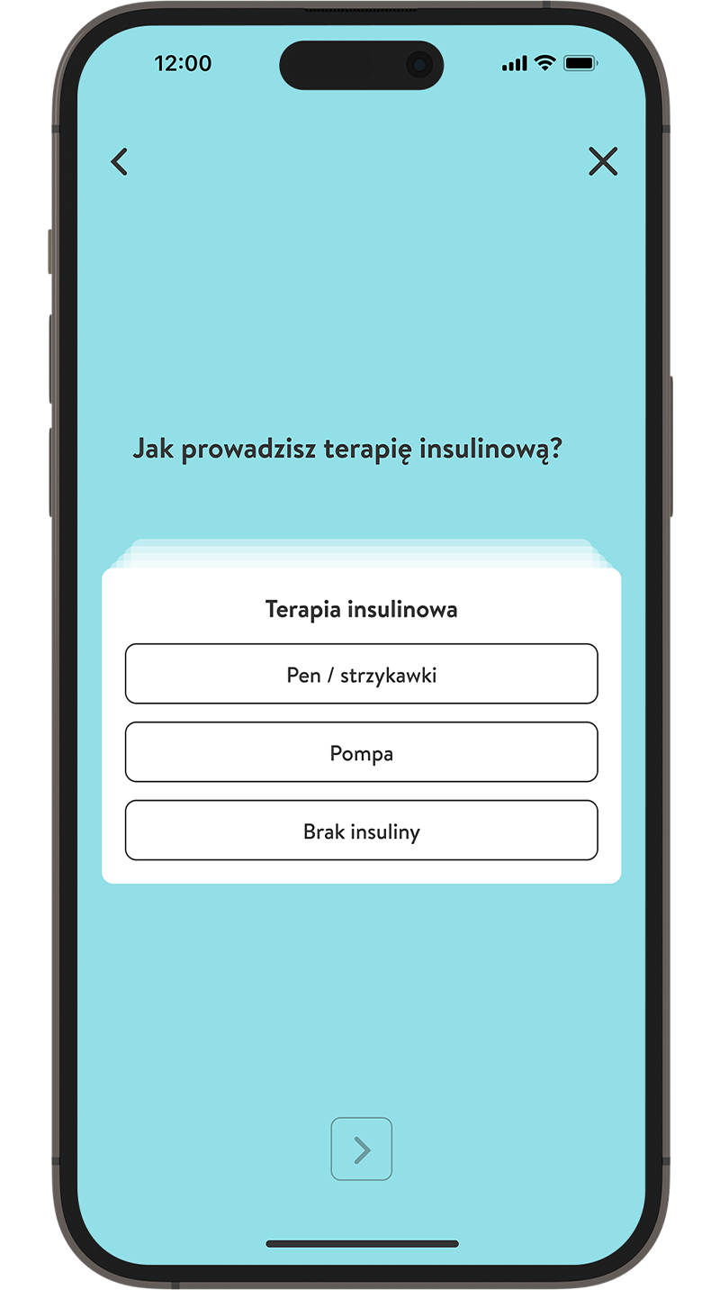 Zrzut ekranu konfiguracji profilu terapii insulinowej w aplikacji mySugr.